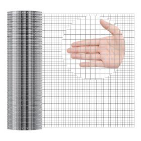 VEVOR Hardware Cloth, 1/2 inch 24in x 50 ft 19 Gauge, Hot Dipped Galvanized Wire Mesh Roll, Chicken Wire Fencing, Wire Mesh for Rabbit Cages, Gar