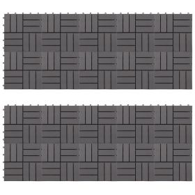 Decking Tiles 20 pcs Gray Wash 11.8"x11.8" Solid Acacia Wood