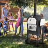23540290 Independent carbon roast pizza oven, 12in pizza oven, with chimney and wheels pizza stone and pizza oven