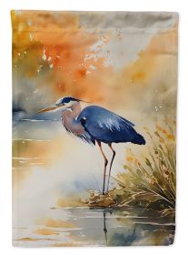 Blue Heron Garden Flag Mailbox Flag Decorative Yard Flag Banner Outside Patio Artwork Yard Flower Beds, Garden Size, Multicolor