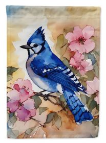 Blue Jay Garden Flag Mailbox Flag Decorative Yard Flag Banner Outside Patio Artwork Yard Flower Beds, Garden Size, Multicolor