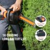 VEVOR 20V Cordless Hedge Trimmer, 18 inch Double-edged Steel Blade, Hedge Trimmer Kit 20V Battery, Fast Charger, and Blade Cover Included