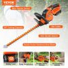 VEVOR 20V Cordless Hedge Trimmer, 18 inch Double-edged Steel Blade, Hedge Trimmer Kit 20V Battery, Fast Charger, and Blade Cover Included