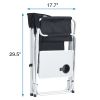 2-piece Padded Folding Outdoor Chair with Side Table and Storage Pockets,Lightweight Oversized Directors Chair for indoor, Outdoor Camping