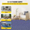 VEVOR Deep Blue Marine Carpet 6 ft x 13.1 ft Marine Carpeting Marine Grade Carpet for Boats with Waterproof Back Outdoor Rug for Patio Porch Deck Gara
