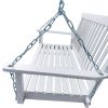 Front Porch Swing with Armrests, Wood Bench Swing with Hanging Chains,for Outdoor Patio ,Garden Yard, porch, backyard, or sunroom,Easy to Assemble