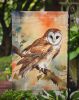 Barn Owl Garden Flag Mailbox Flag Decorative Yard Flag Banner Outside Patio Artwork Yard Flower Beds, Garden Size, Multicolor